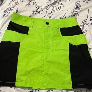 Vibrant Green and Black Mini Skirt dollskill NWOT